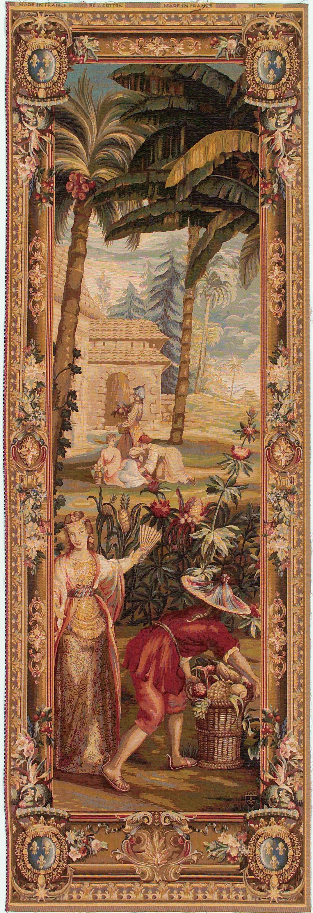 The Pineapple Harvest Left Door Tapestry