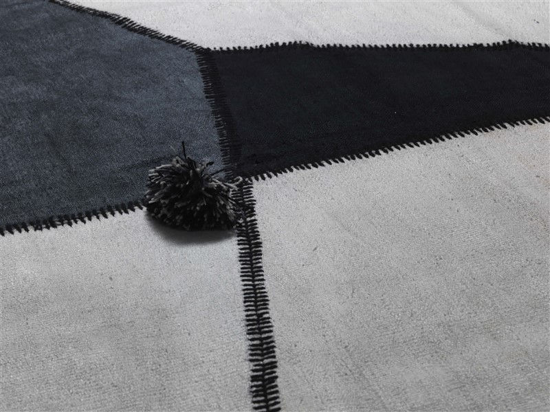 White For Three Patchwork Rug