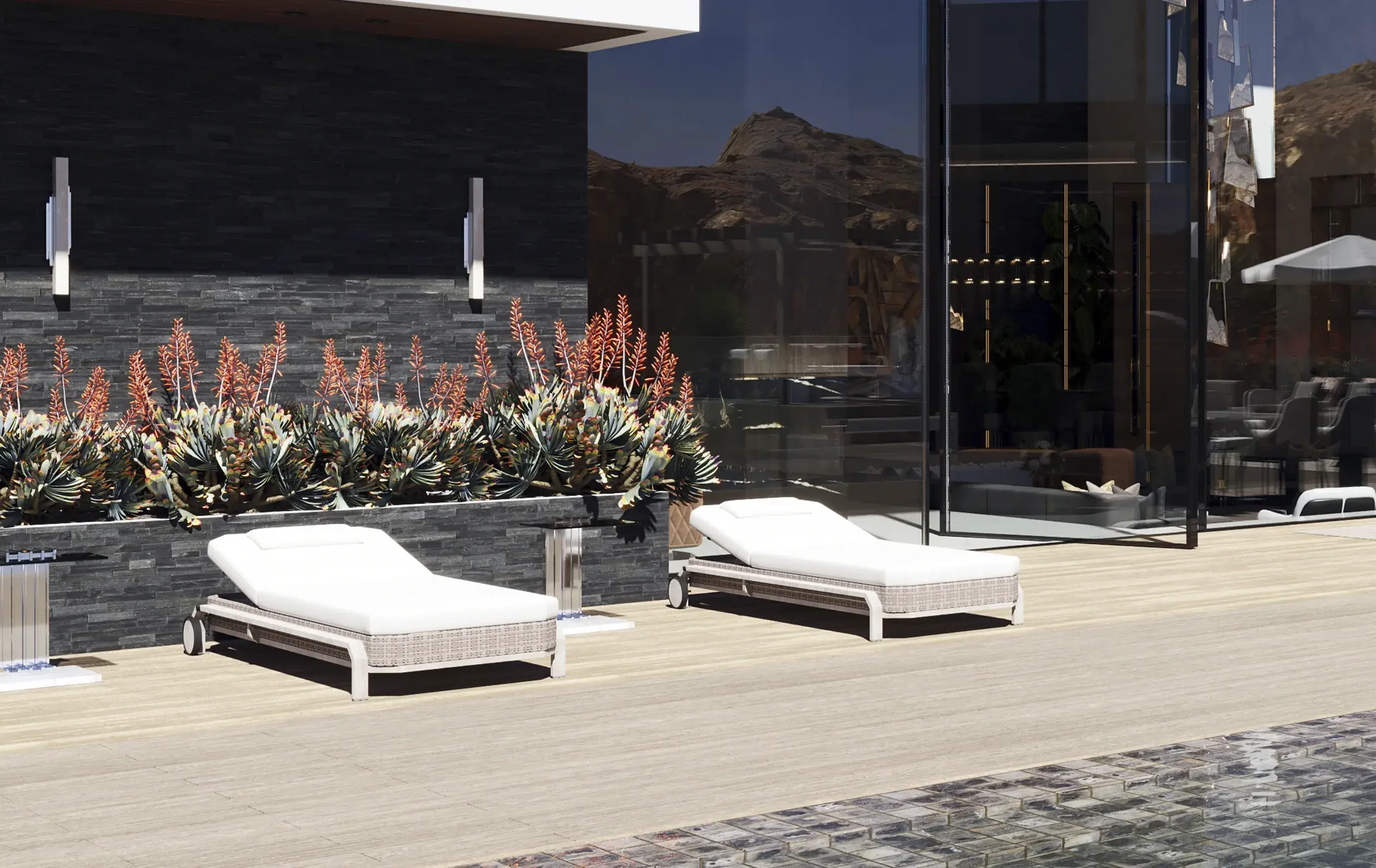 Heritage Wood Sunlounger