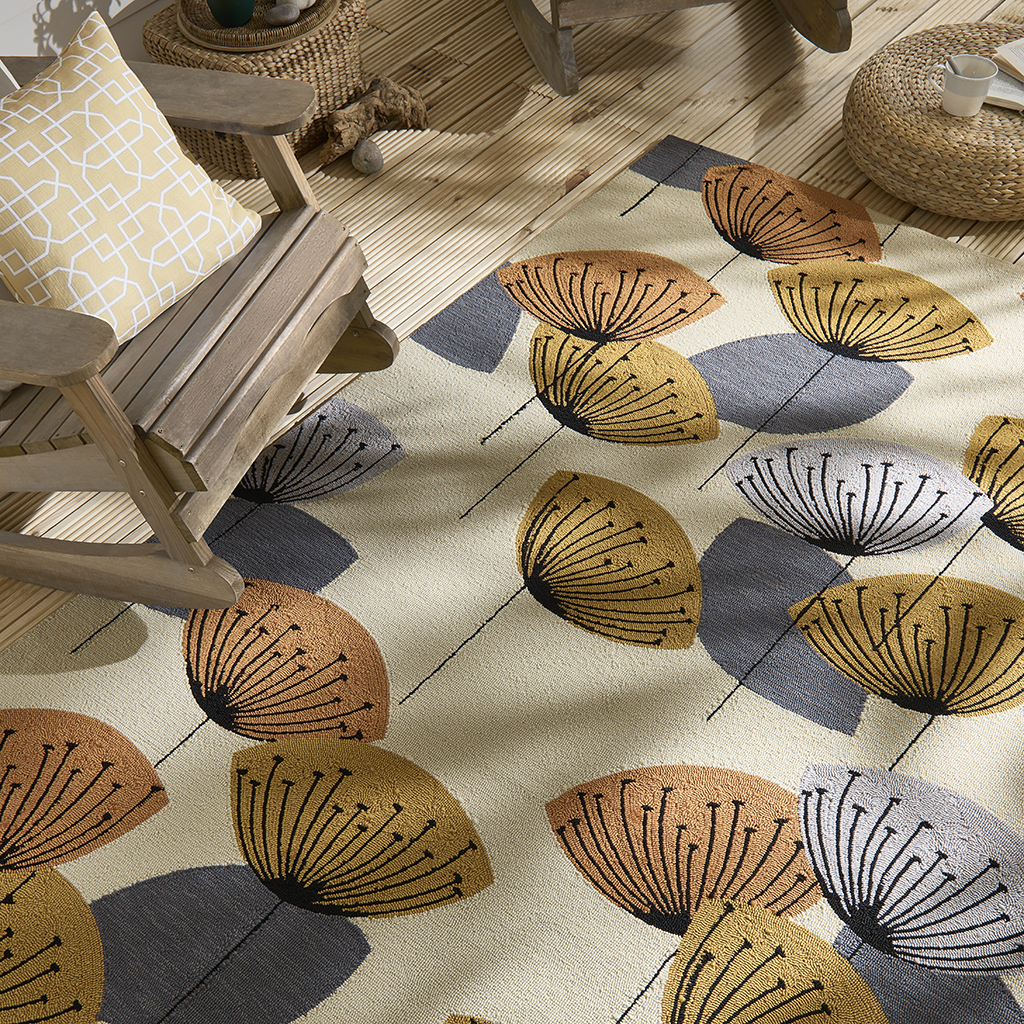 Dandelion Clocks Outdoor Rug | Size: 140 × 200 cm
