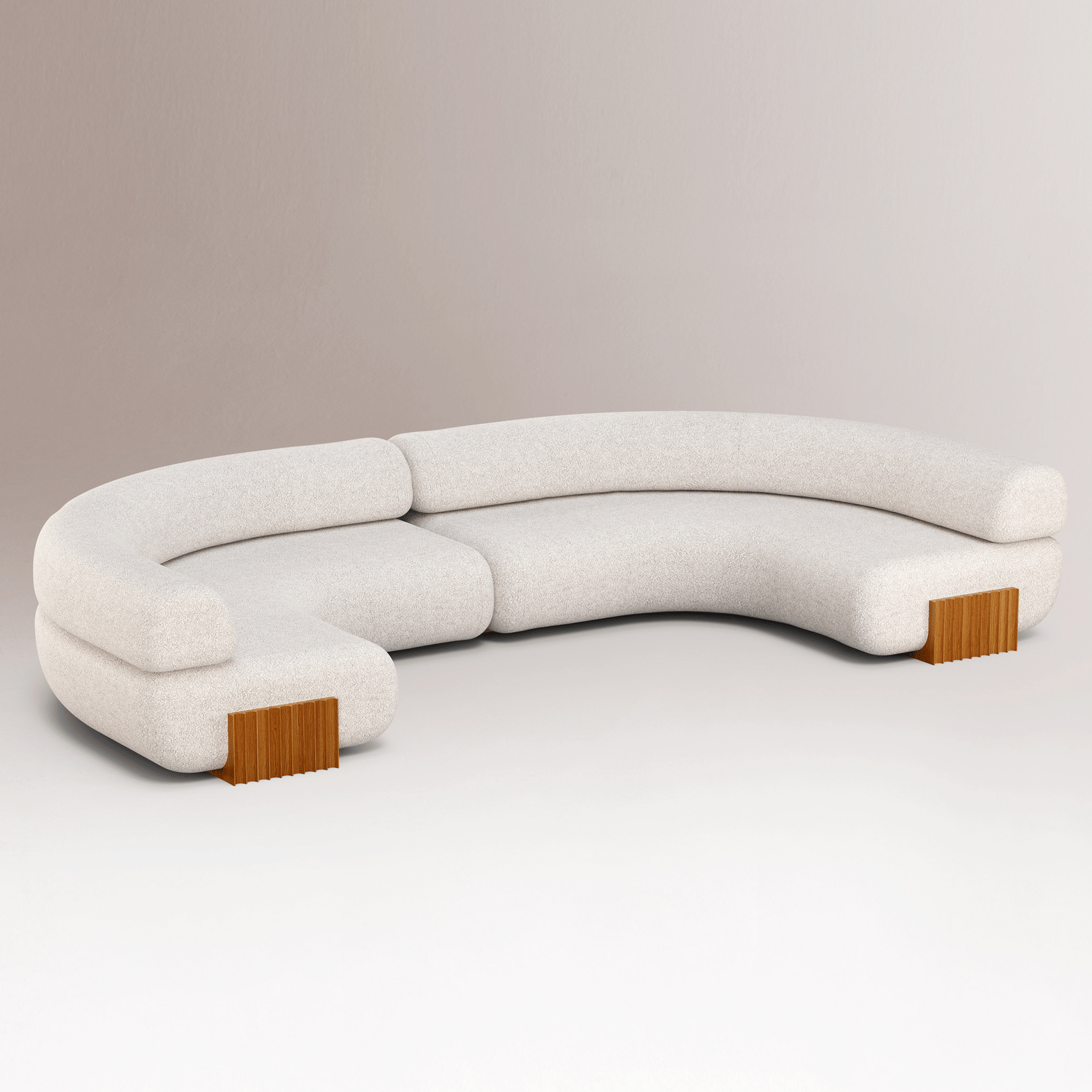 Carmel Wood Modular Crafted Sofa