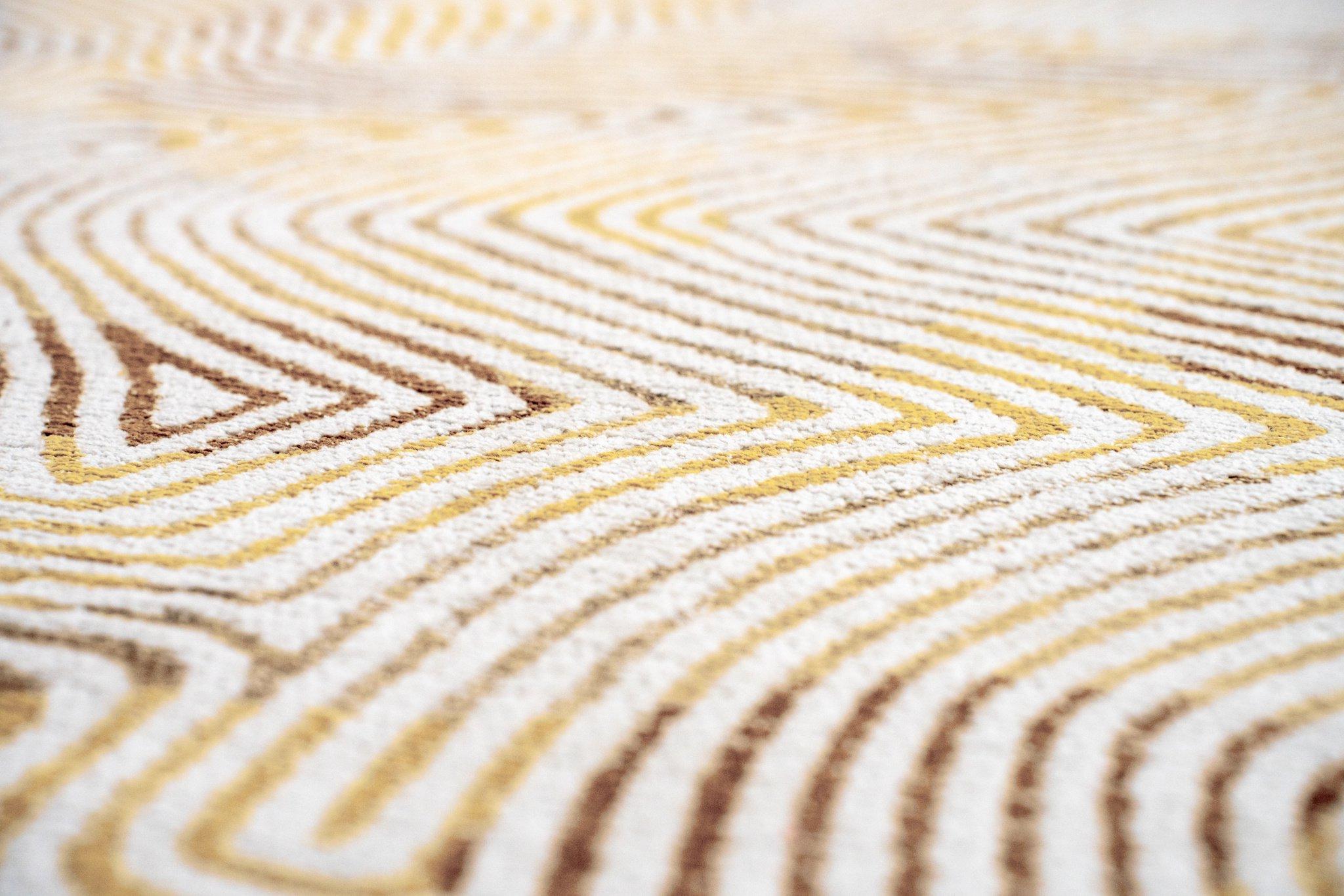 Yellow Hippy Round Rug | Size: Ø 140 cm