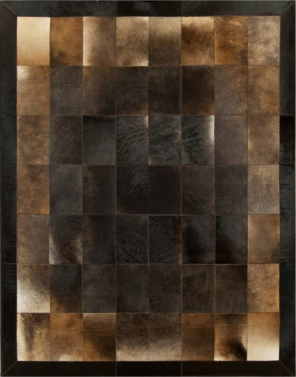 Tobaco Leaves Cowhide Rug | Size: 120 × 170 cm