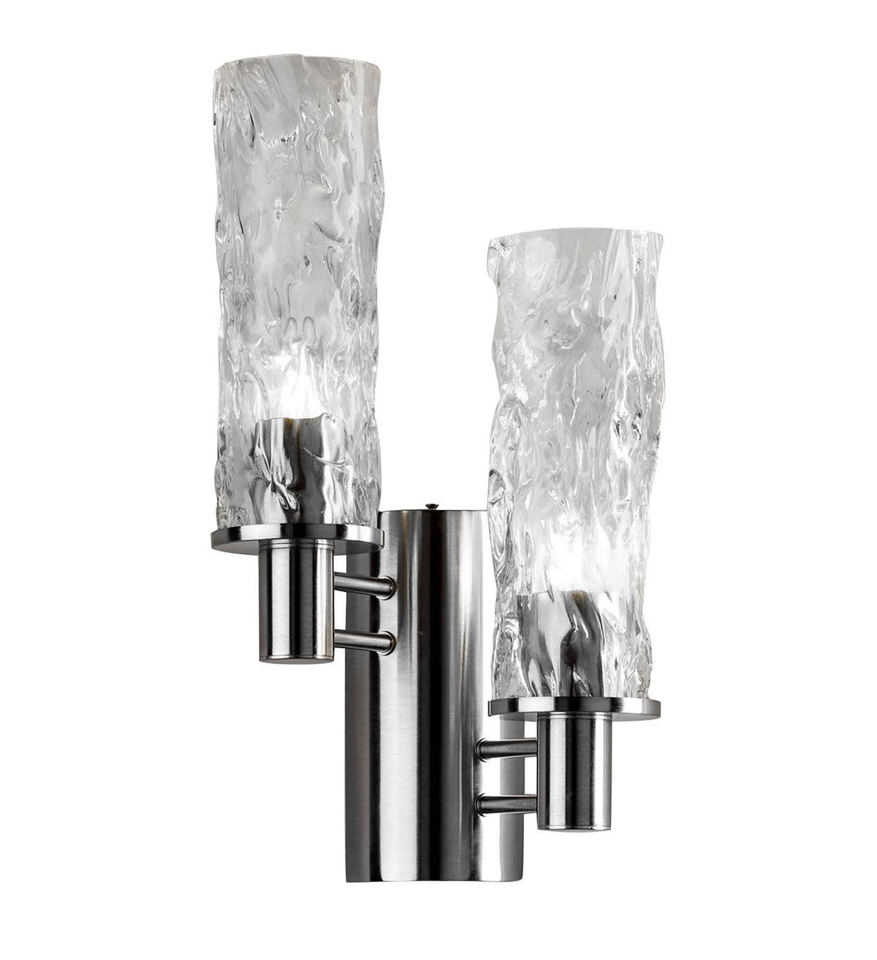 Vertical Blown Glass Wall Sconce Italian