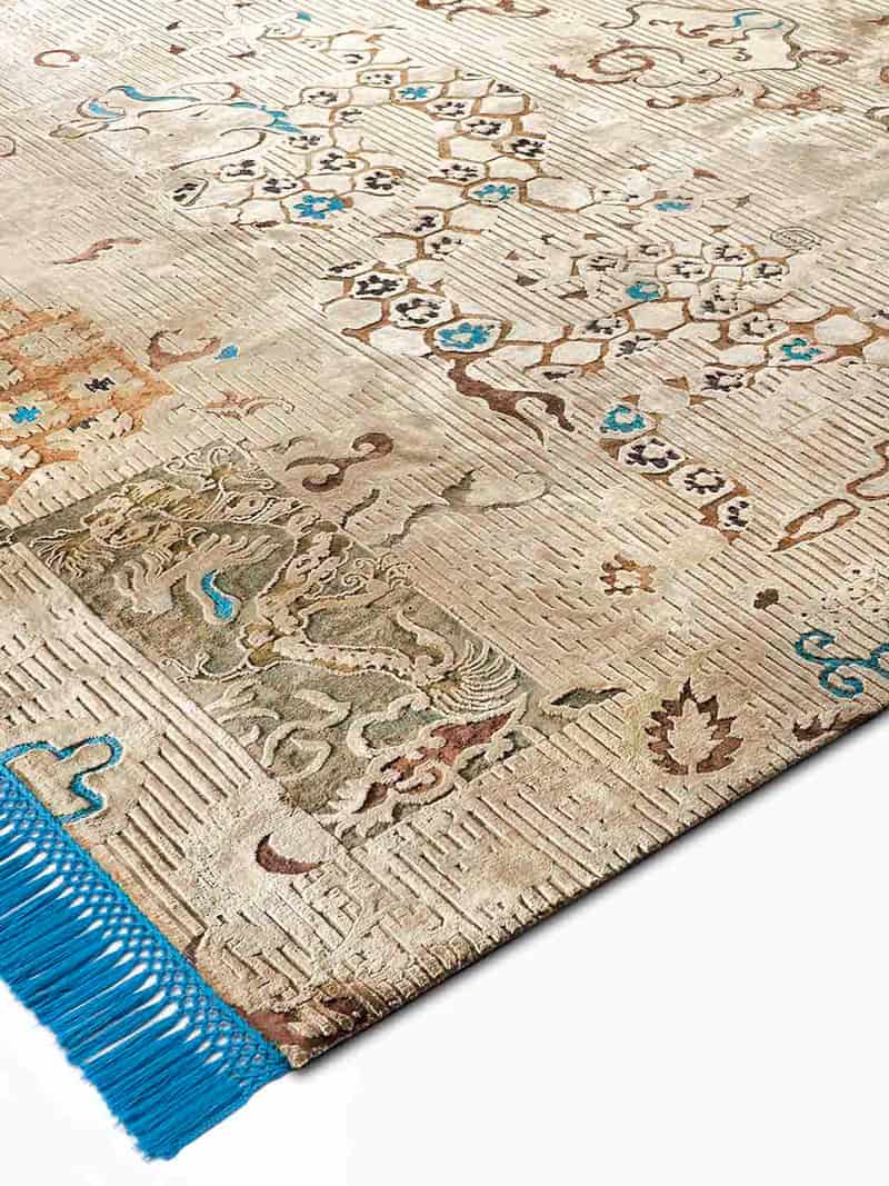 سجادة «دراجون» بلو/بيج | المقاس: 305 × 427 cm