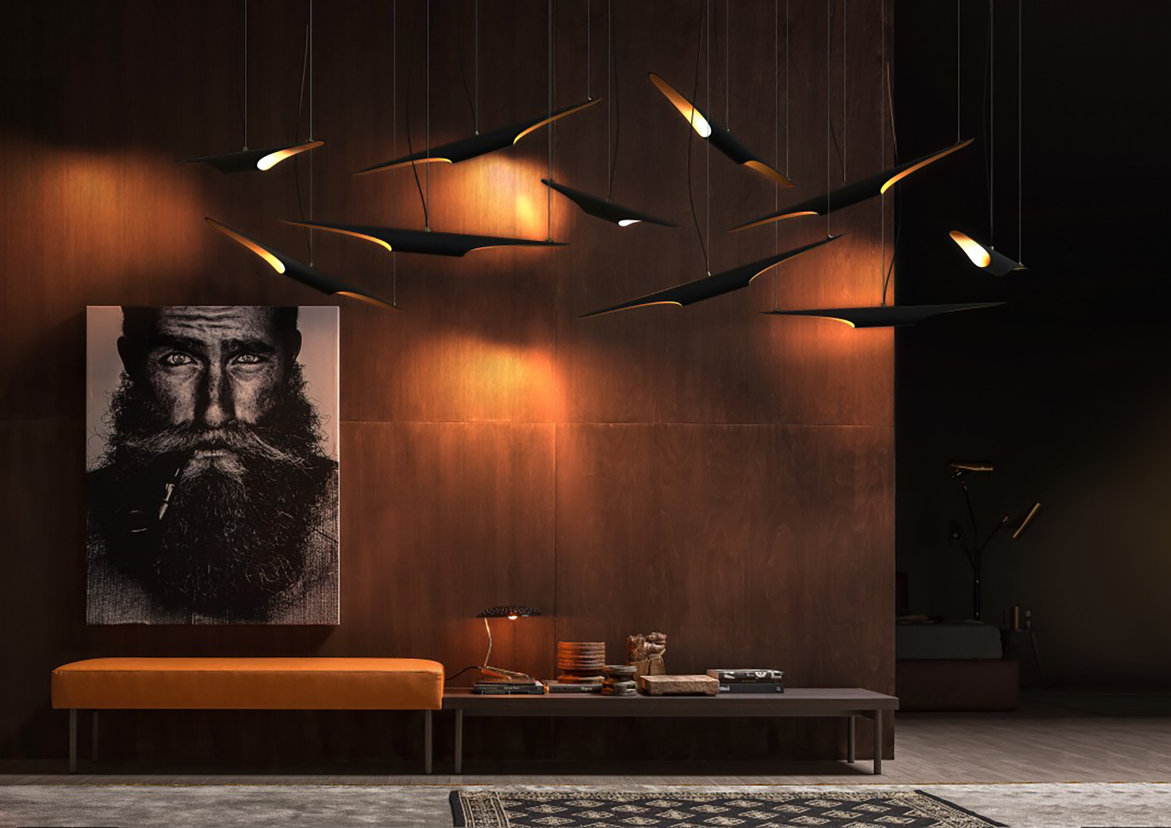 Deep-Tone Suspension Lamp