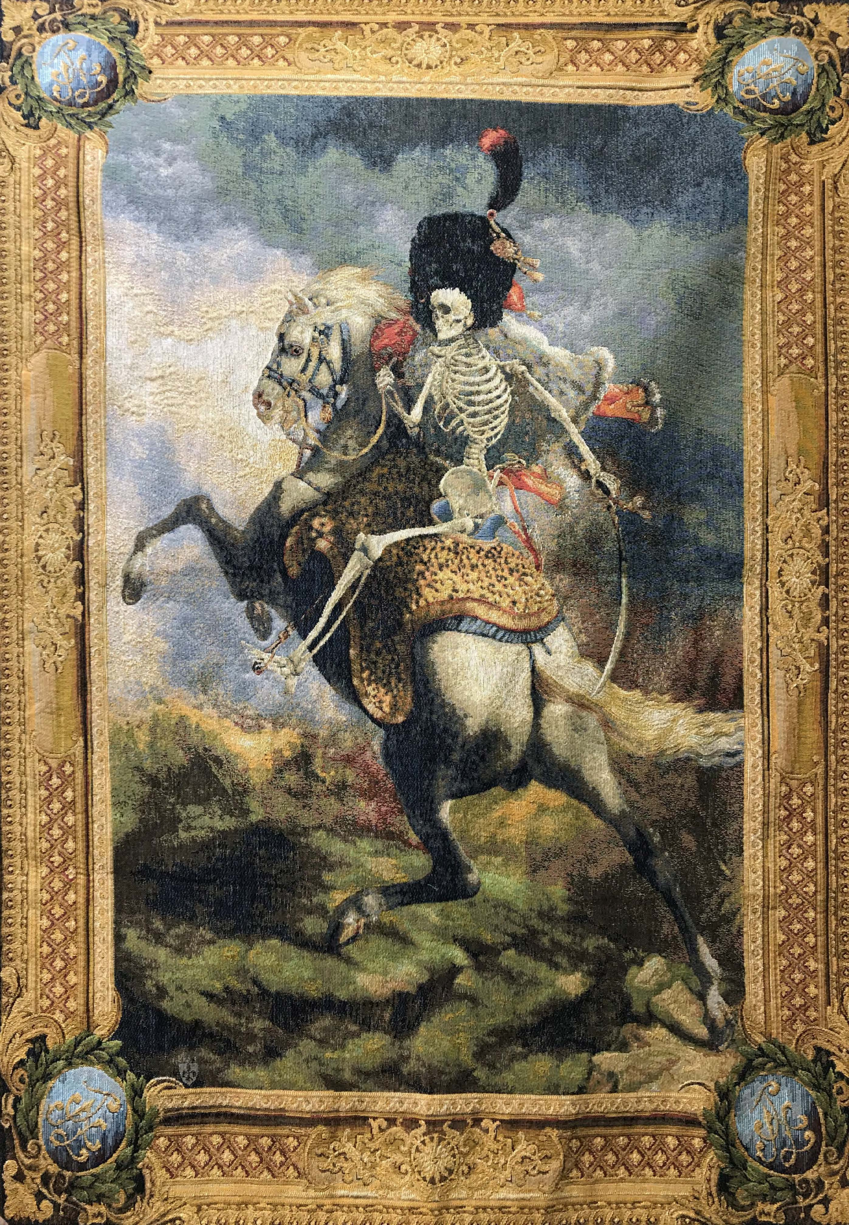 سجادة جدارية «فارس الهيكل العظمي» | المقاس: 110 × 150 cm