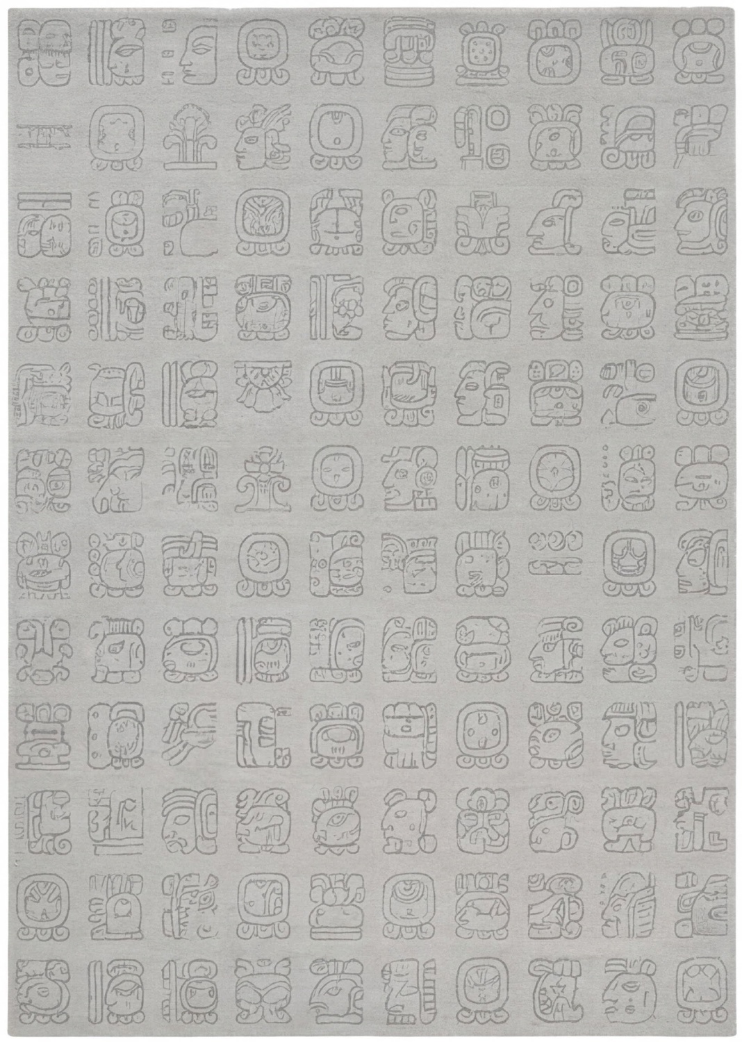 Symbol Grid Grey Artisan Rug