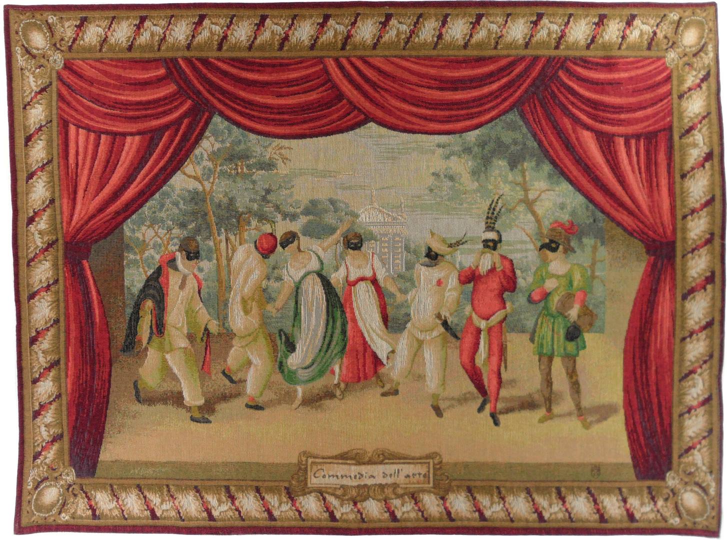 Commedia dell’arte Tapestry | Size: 75 × 100 cm