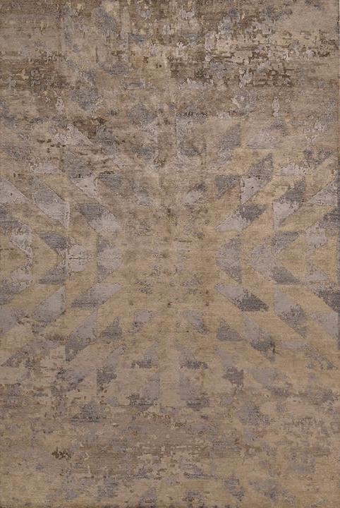 Bamboo Silk Abstract Rug