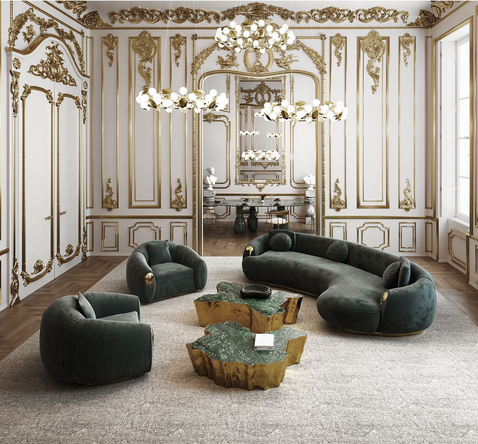 Paradise Coffee Table | Dimensions: W 123 × D 102 × H 30 cm