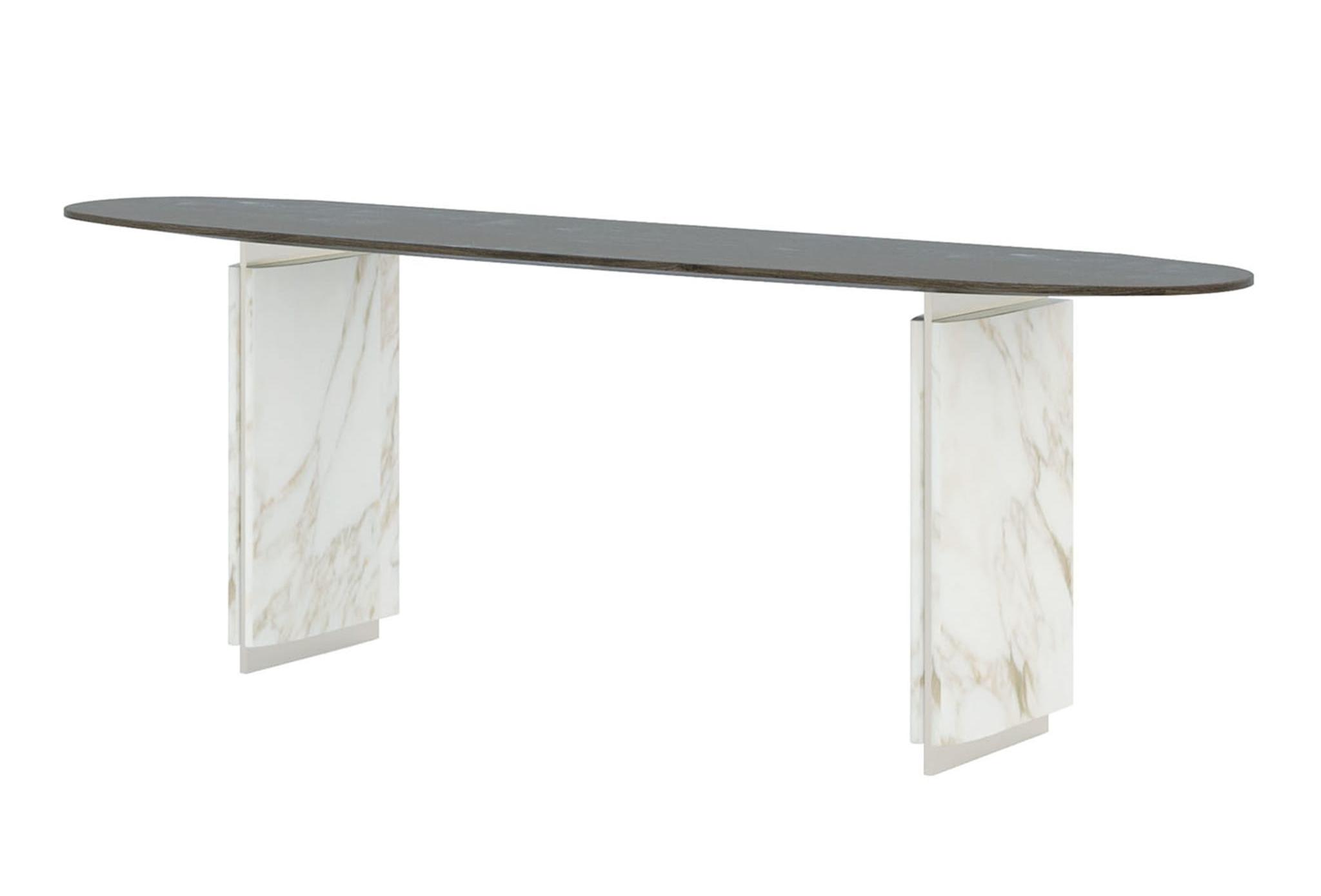 كونسول «ماكسيما» أنيق | تشطيب الهيكل: Marble C | سطح الطاولة: Matt Lacquered