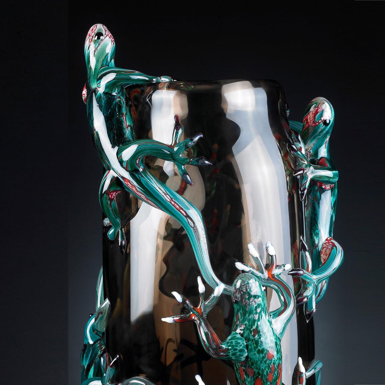 Geckos Large Handcrafted Vase