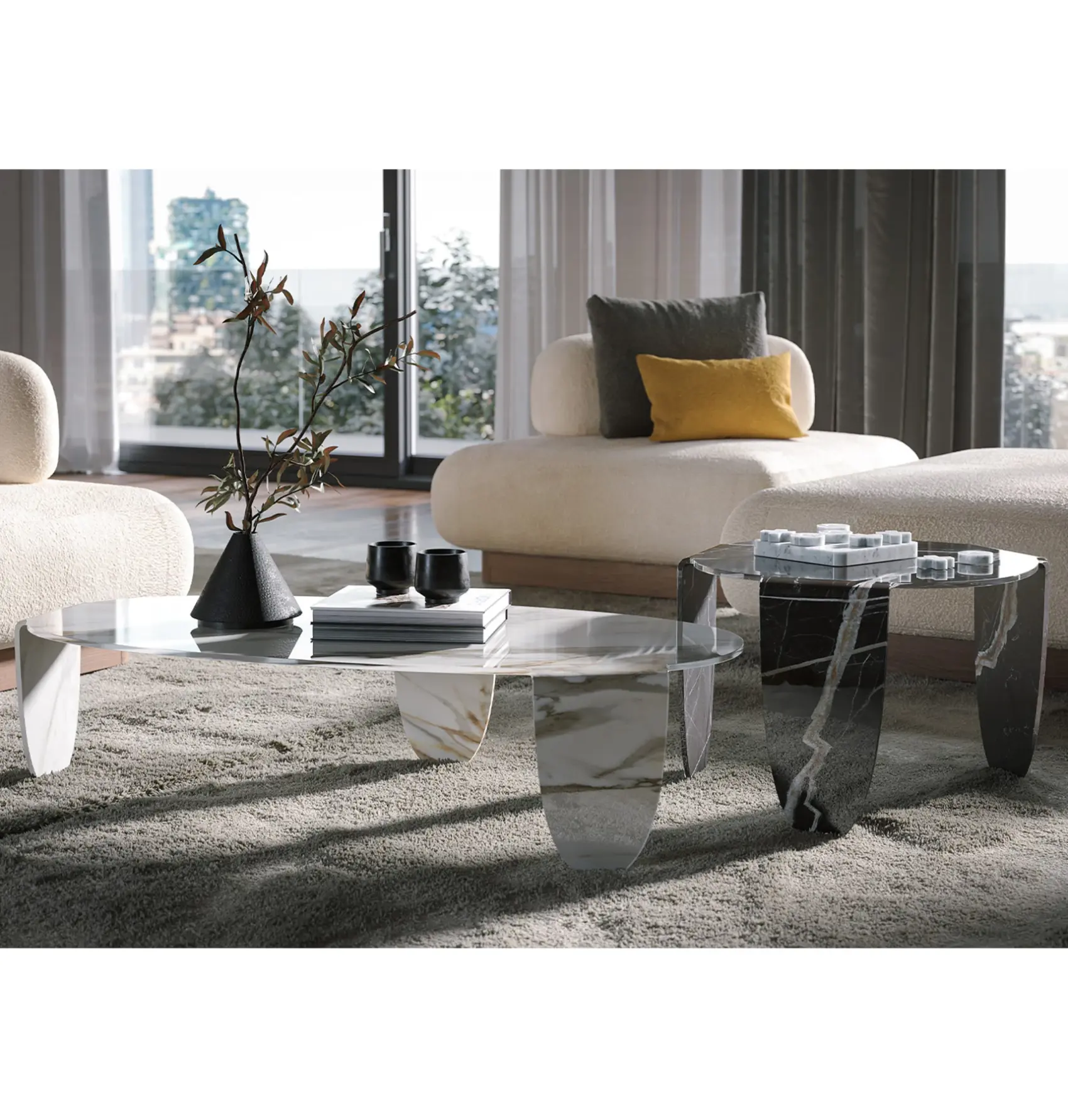 Arturo Artistic Glass Accent Table