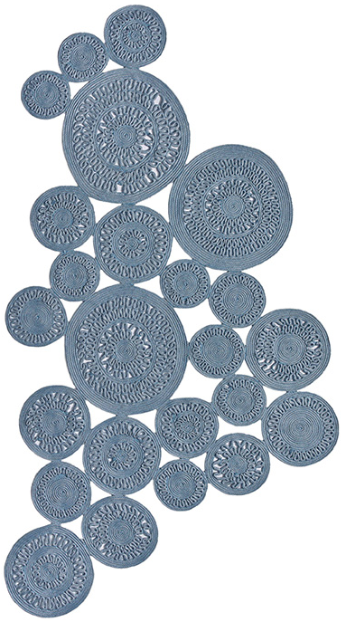 Rope Indoor/Outdoor Blue Rug | Size: 160 × 230 cm