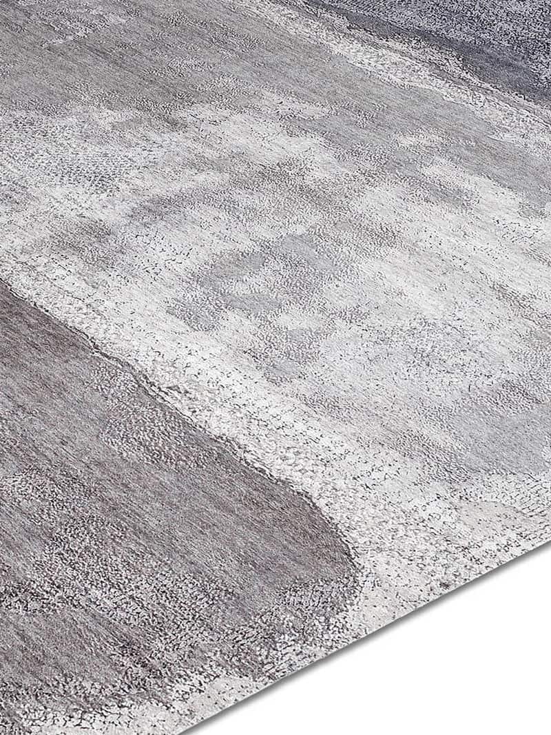 Silver White Grey Rug | Size: 300 × 400 cm