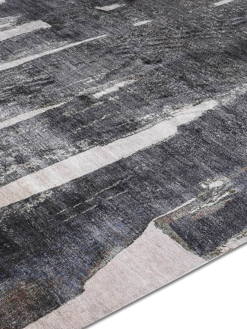 Black on Beige Rug | Size: 250 × 300 cm