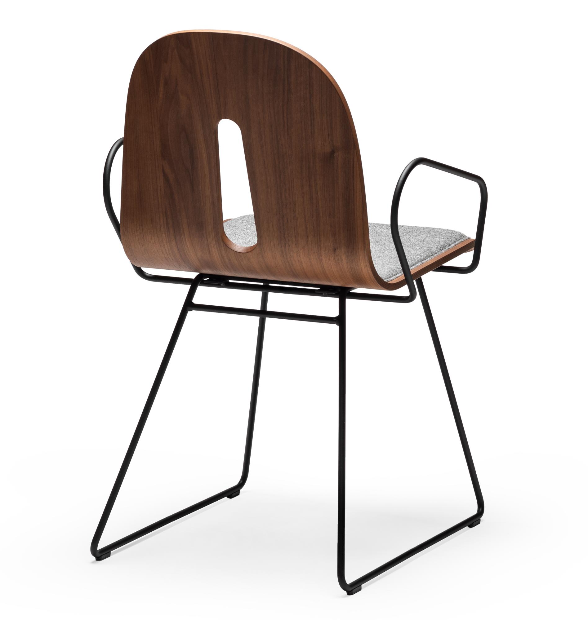 Gotham Woody Grey Chair with Armrests
