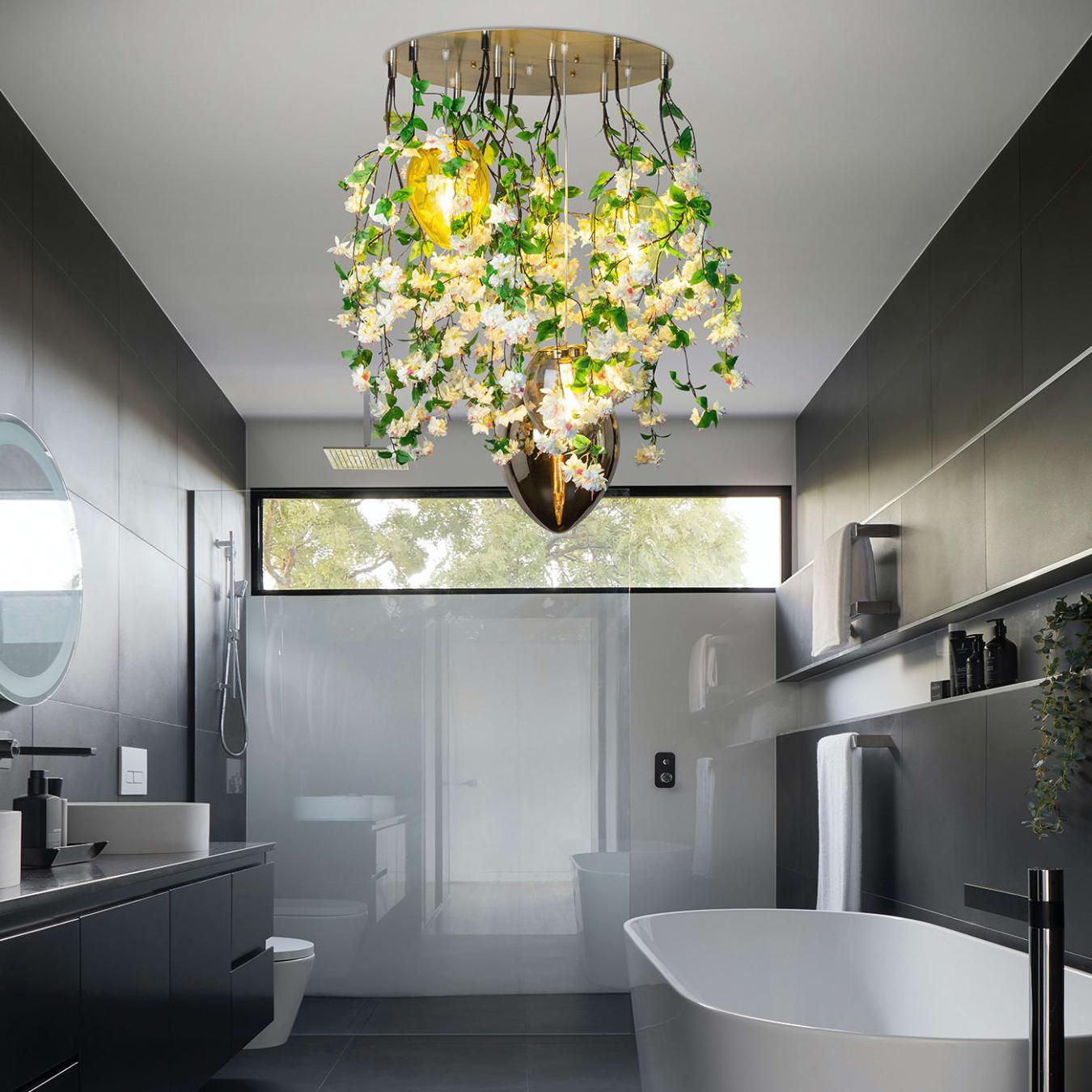 Crystal Egg Cascade Handcrafted Chandelier
