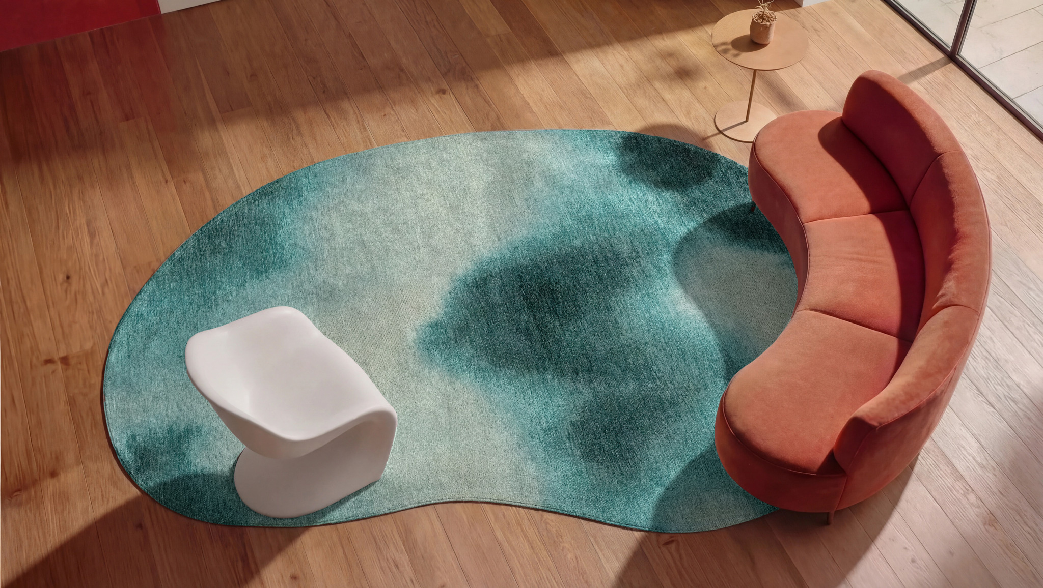 Aquarelle Storms Belgian Designer Rug