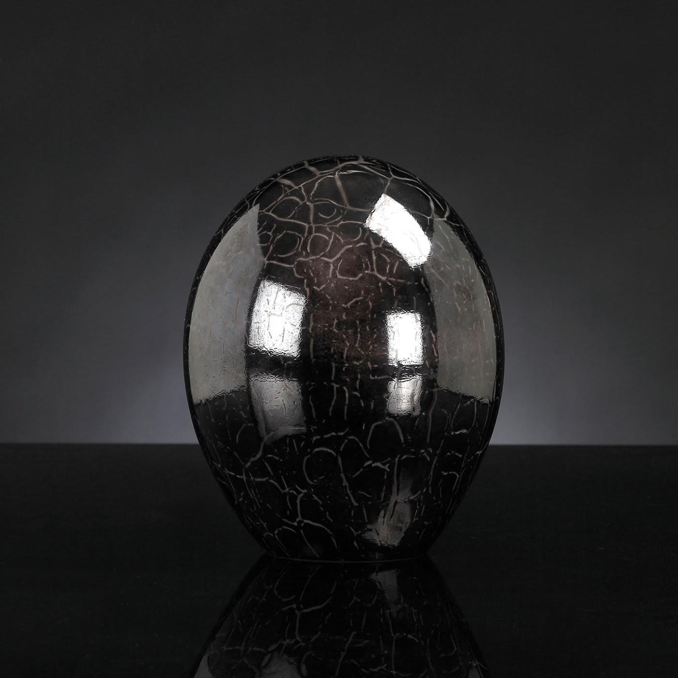 Crystal Egg Dark Brown Handcrafted