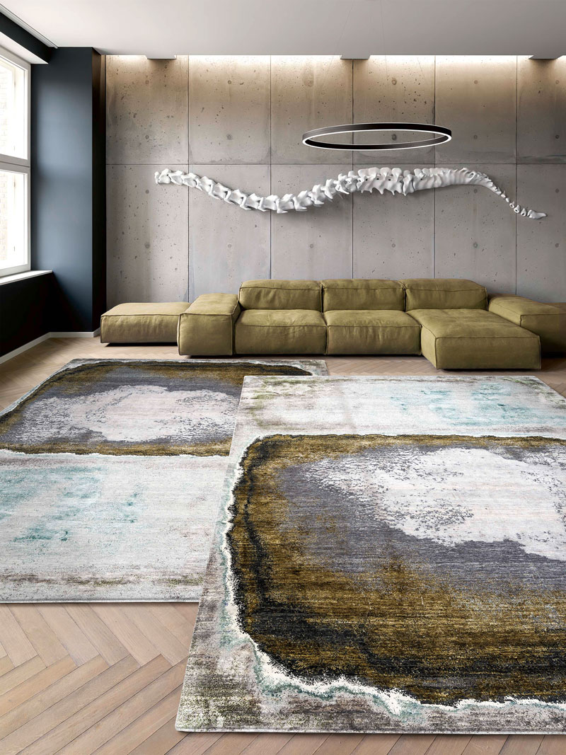 Green Rust Rug | Size: 140 × 210 cm