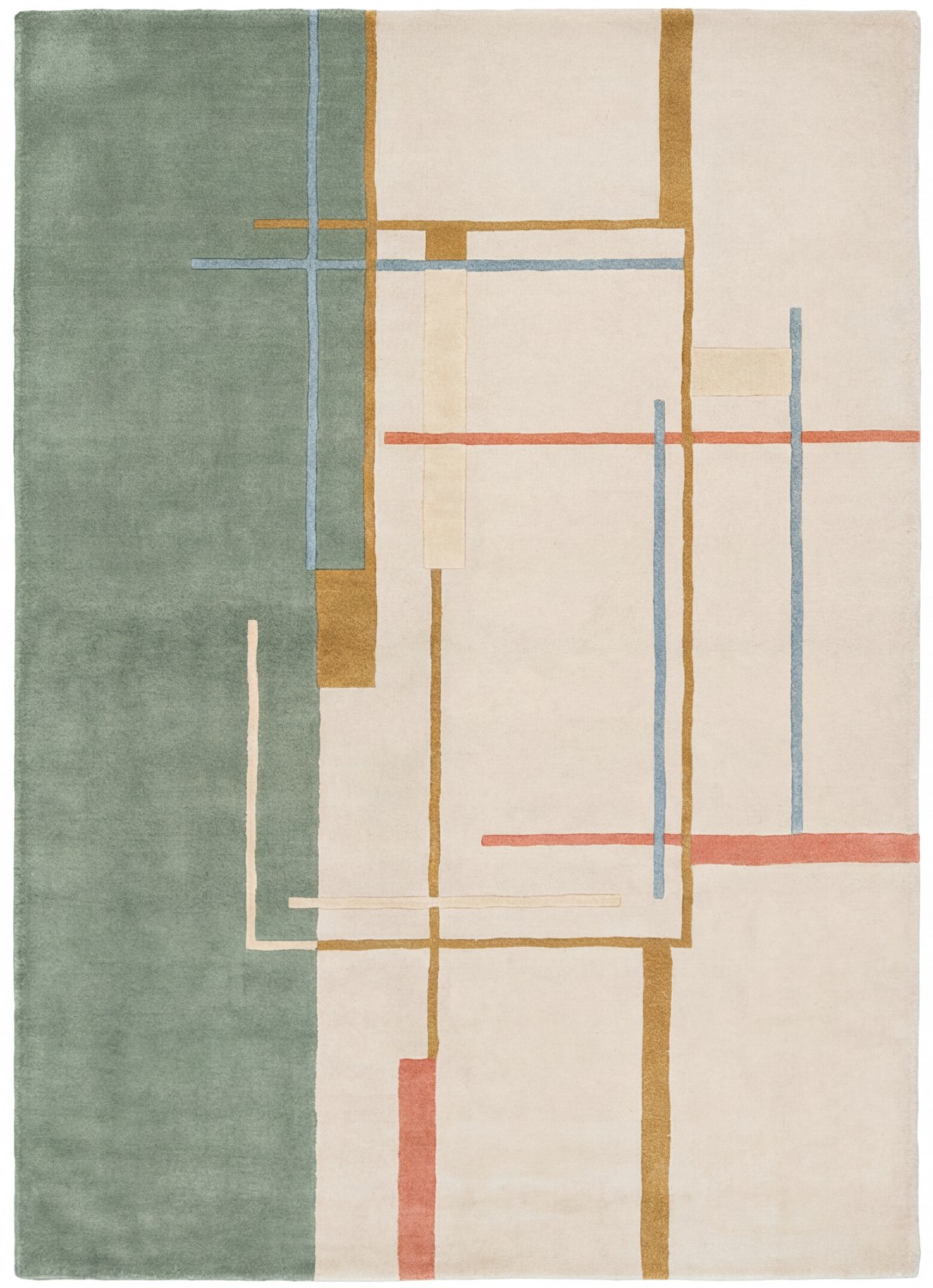 Linear Atlas Green Artisan Rug