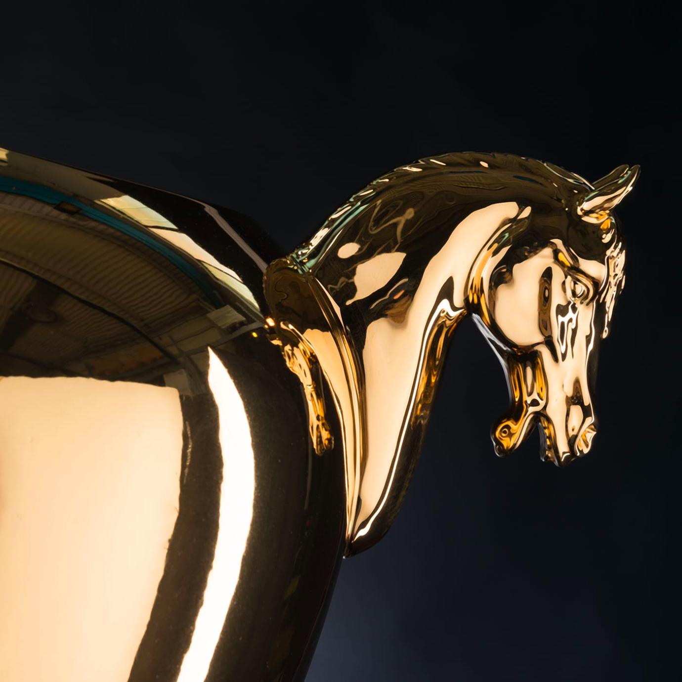 Horse Golden Handcrafted Vase