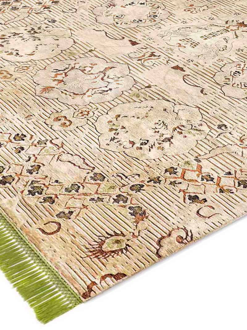 Dragon Green / Beige Rug | Size: 140 × 210 cm