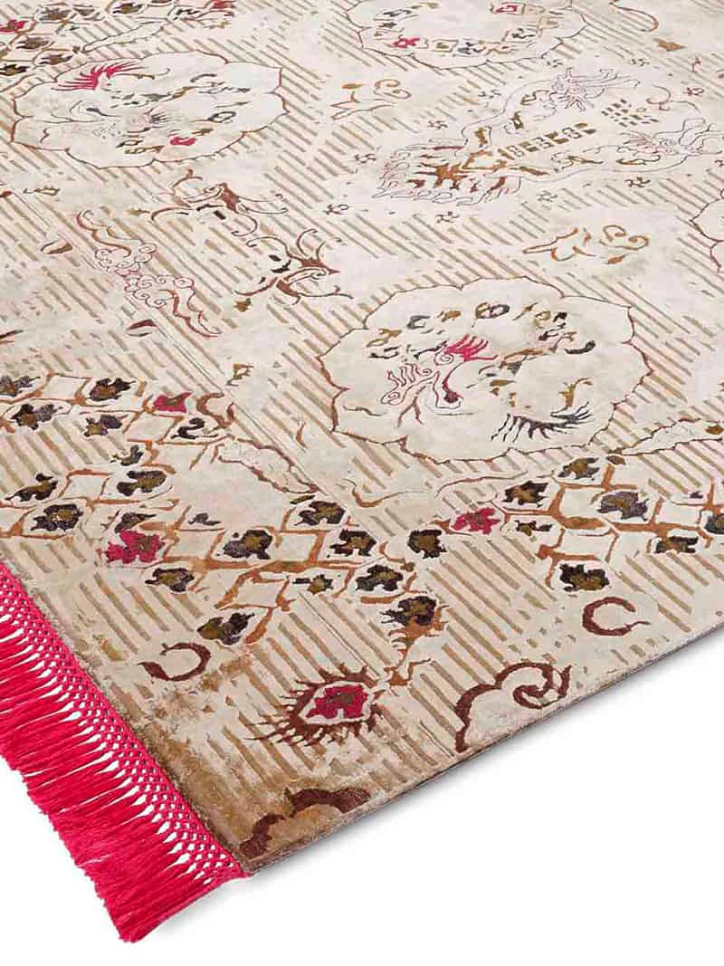 Dragon Pink / Beige Rug | Size: 250 × 300 cm