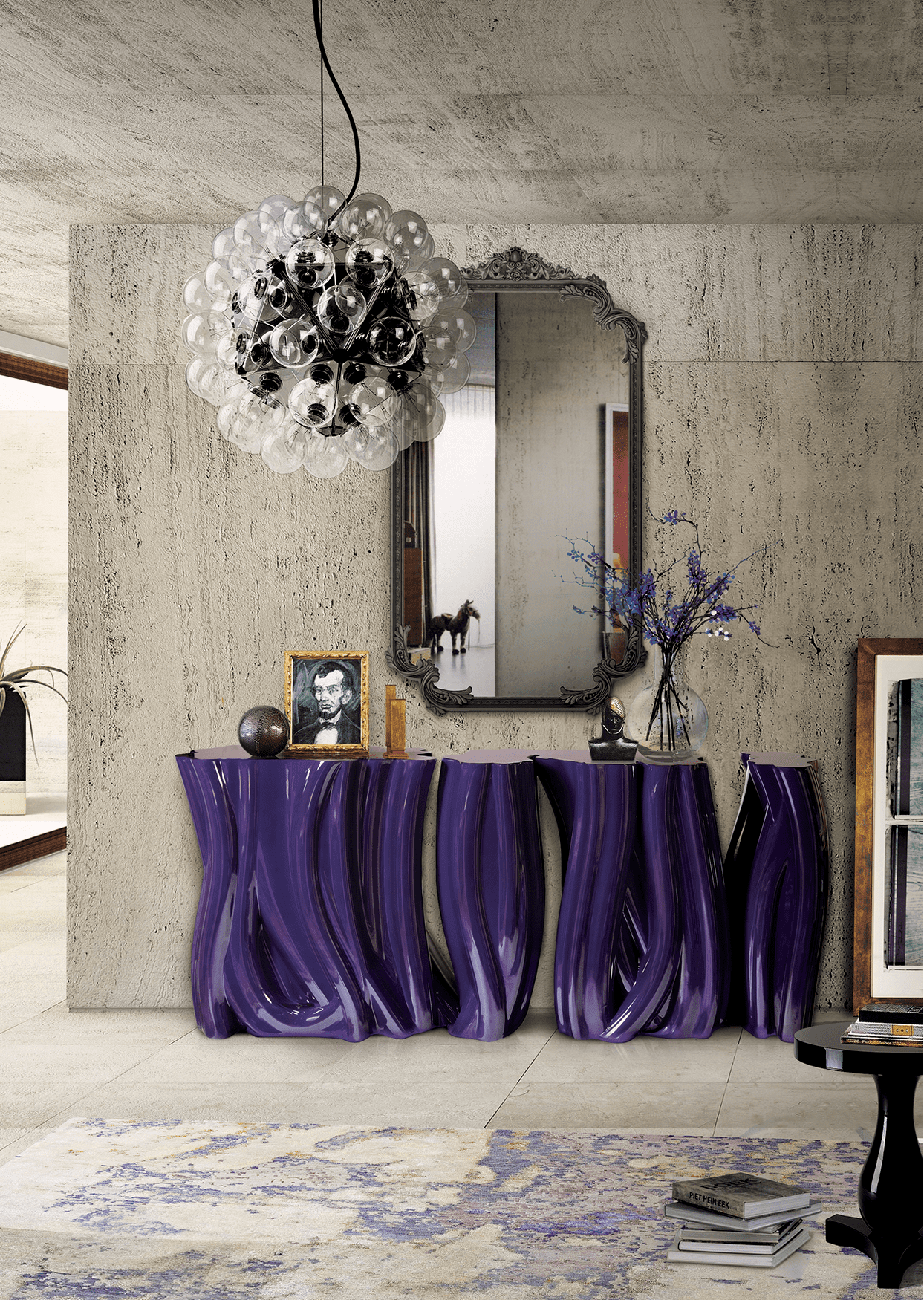 Monochrome Purple Premium Sideboard
