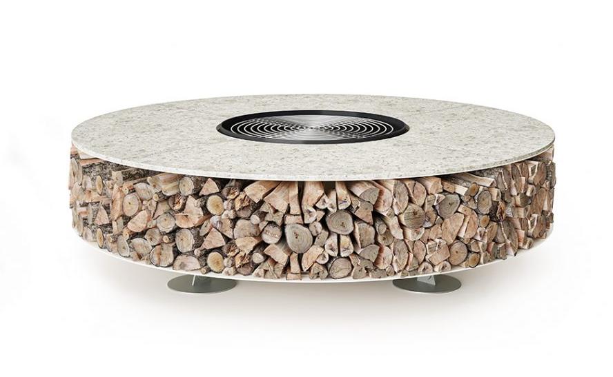 Keramik White Premium Fire Pit