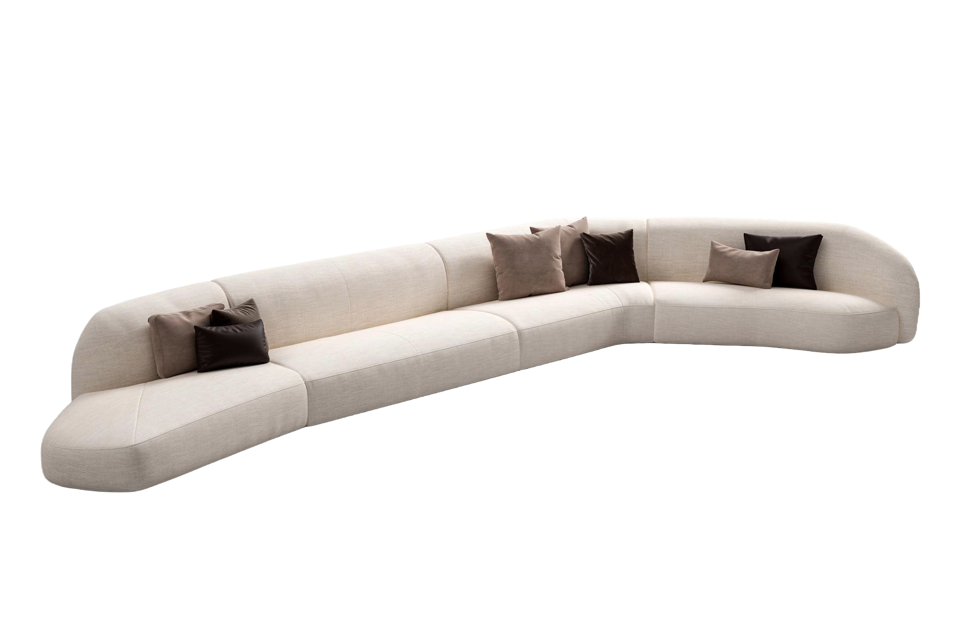 Modular Sofa with Hidden Feet