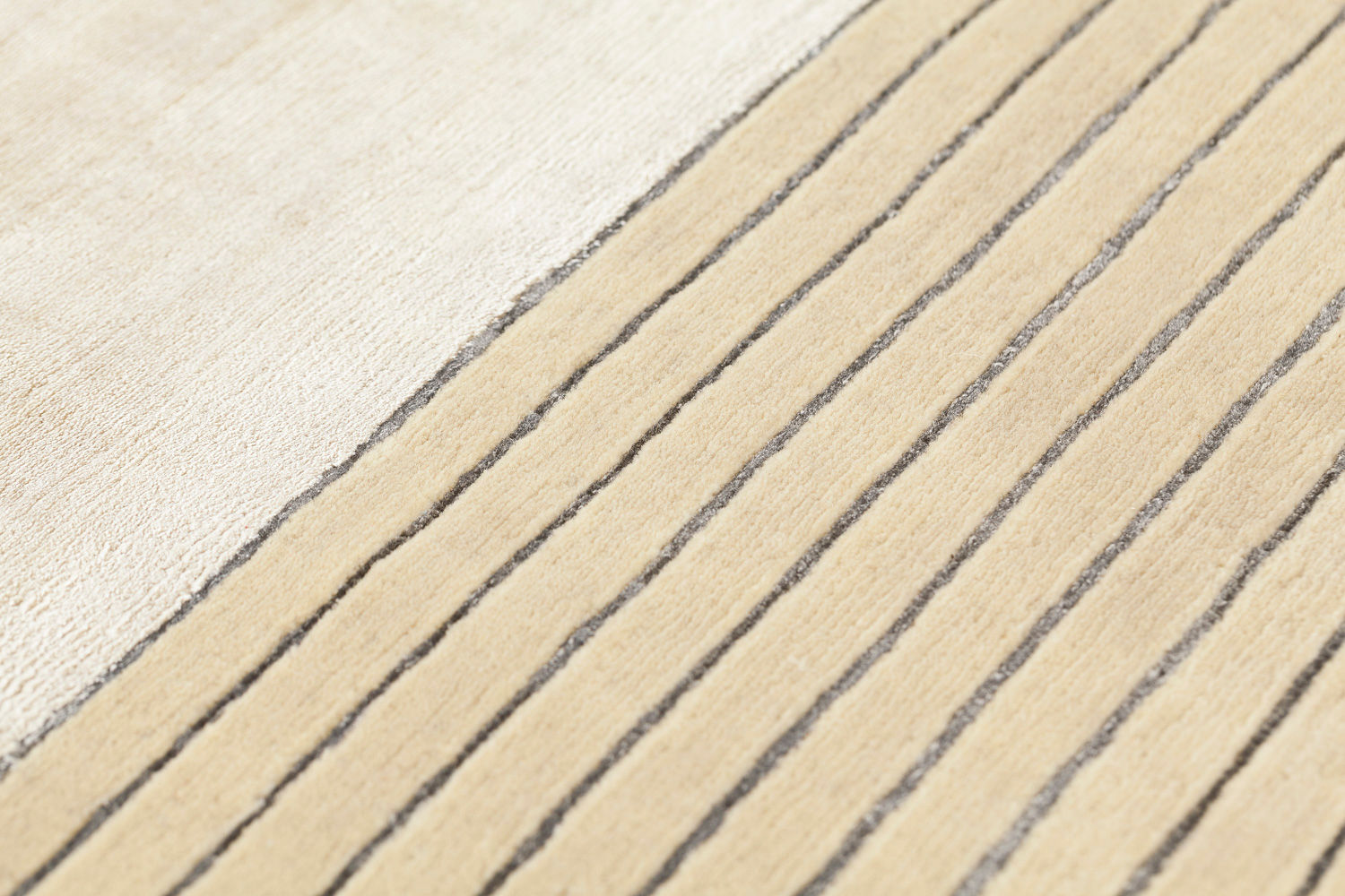 Beige Striped Rug