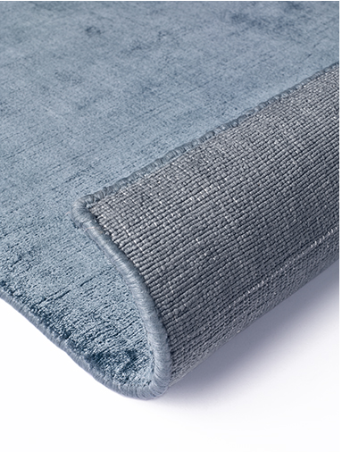 Plain Viscose Powder Blue Rug | Size: 200 × 300 cm