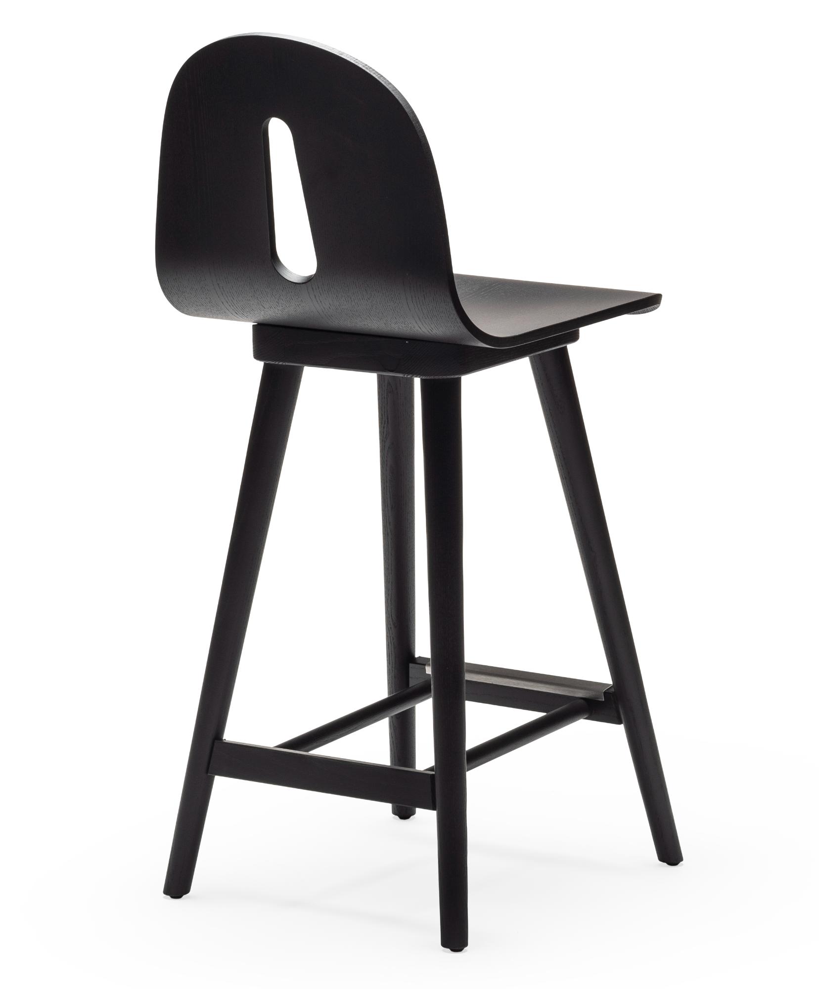 Gotham Woody Black Ash Bar Stool