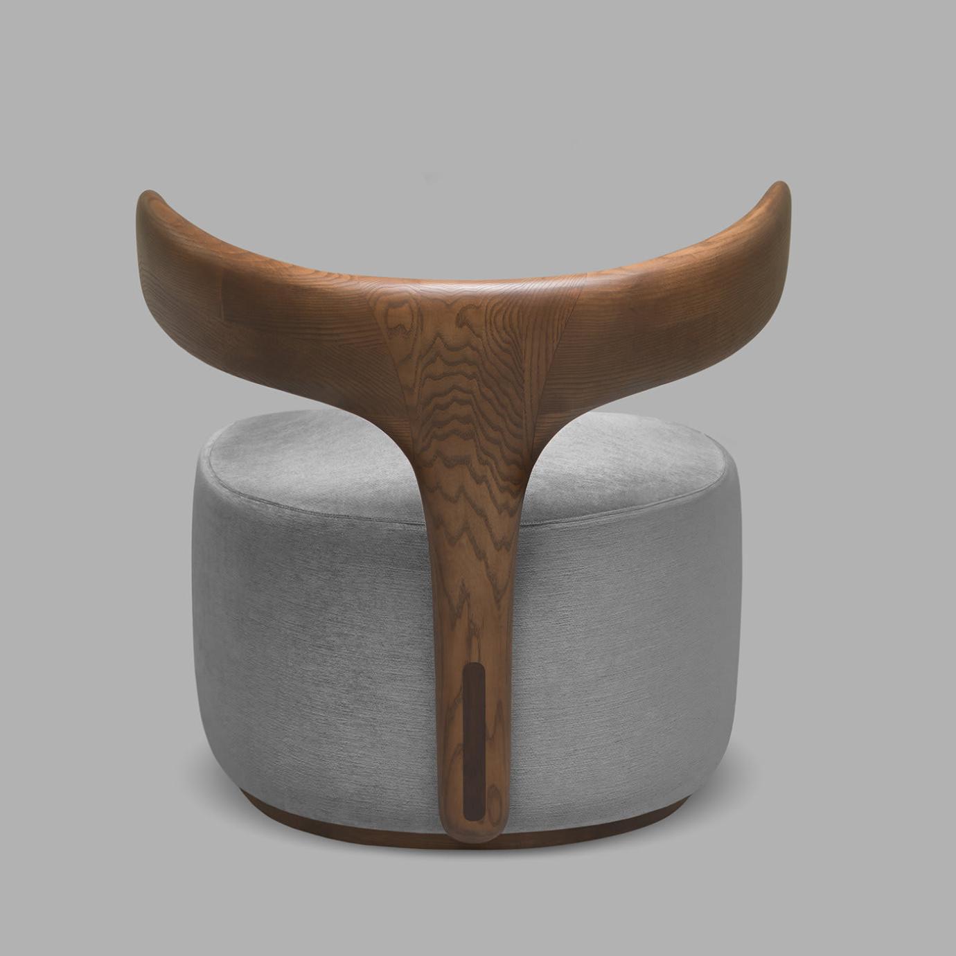 Moby Dick Gray Handcrafted Armchair