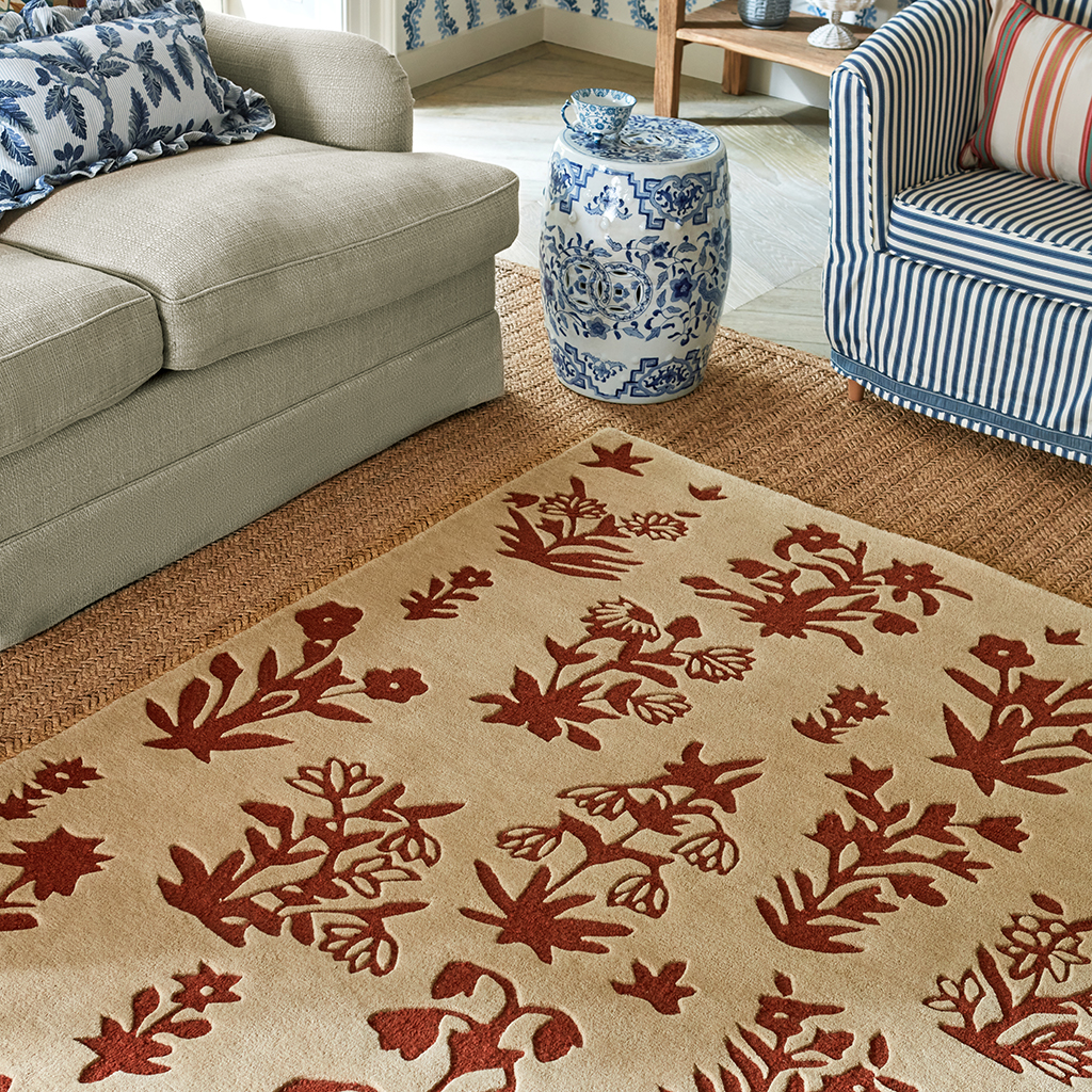 Woodland Glade Linen/Russet Rug
