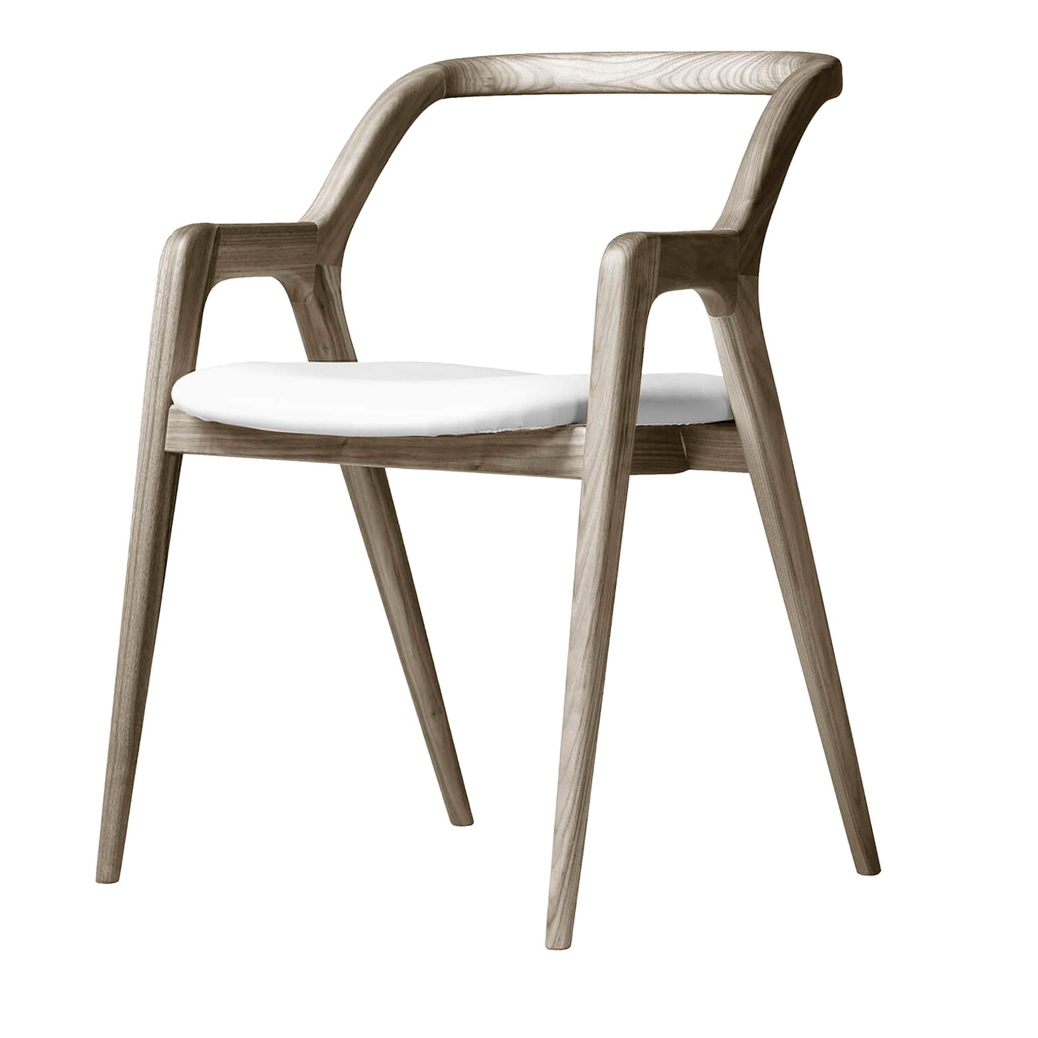 In Breve Grey Walnut Chair | Upholstery: Leather PANDORA 622