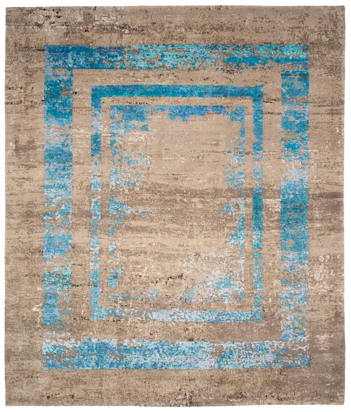 Artwork Triple Border Rug
