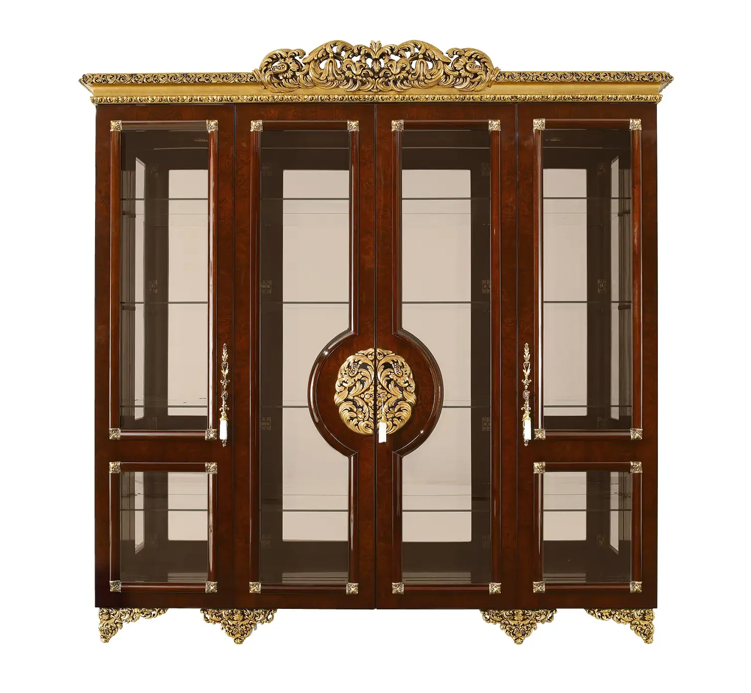 Brown & Gold Display Cabinet