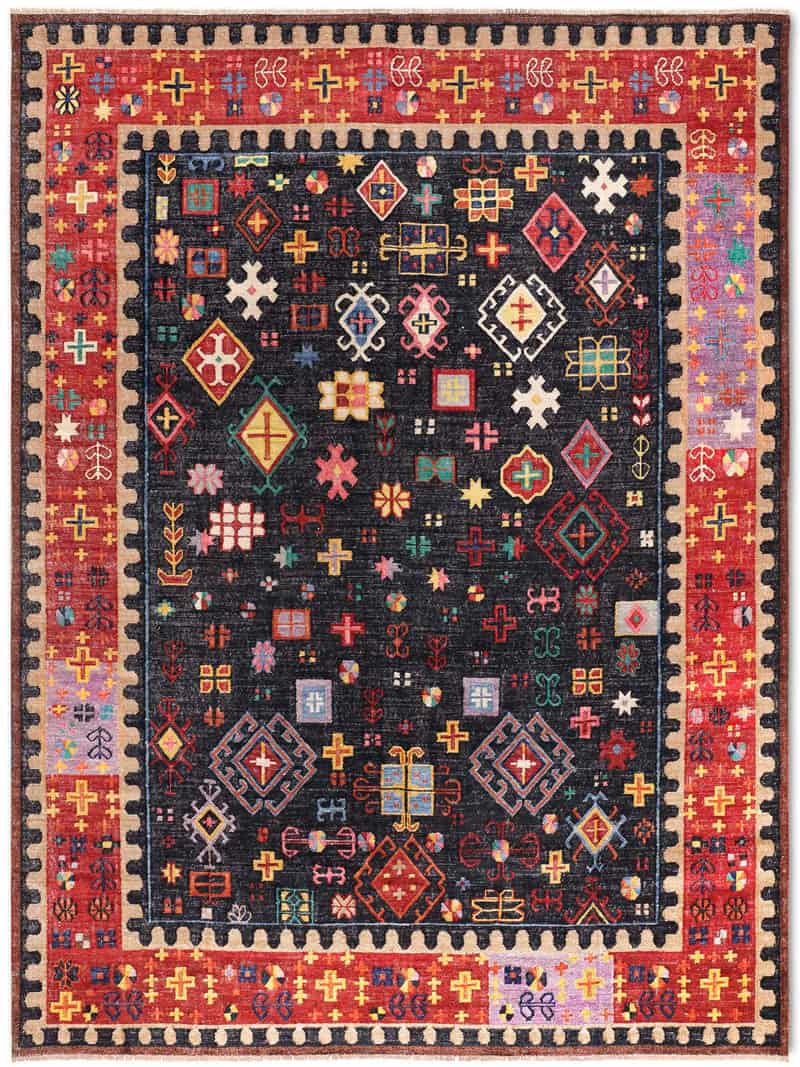 Flatweave Handmade Rug | Size: 122 × 183 cm