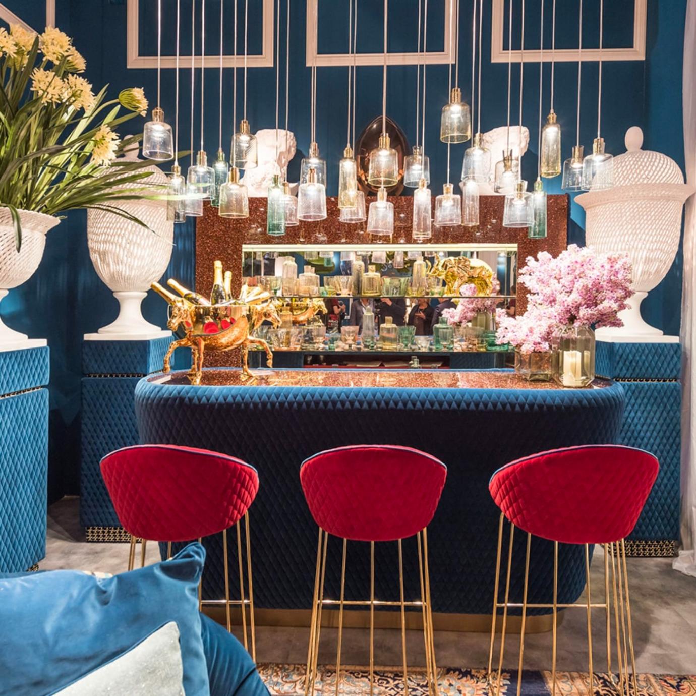 Bay Burgundy Italian Bar Stool