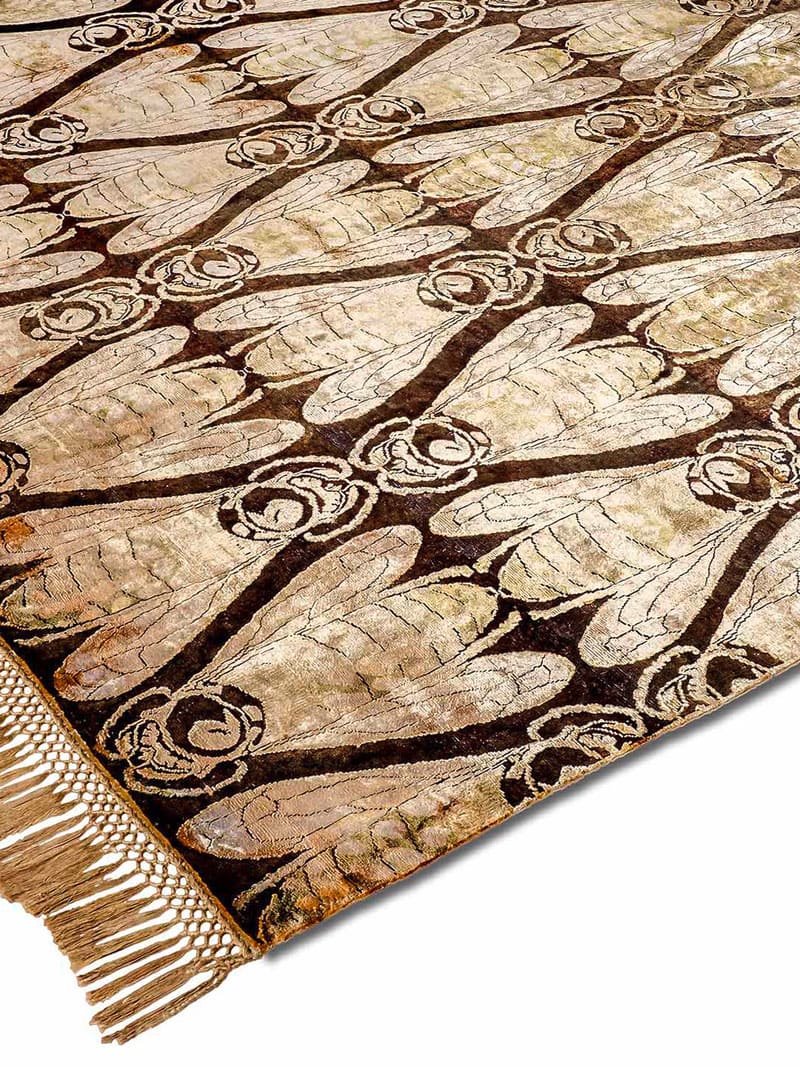 سجادة «هوني» ذهبي معدني | المقاس: 122 × 183 cm