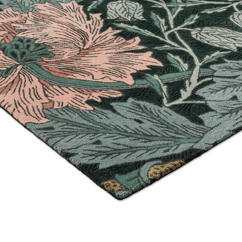 Honeysuckle & Tulip Teal Designer Rug