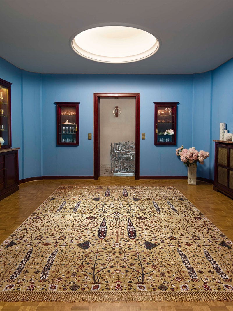 سجادة «باين غاردن» ذهبية | المقاس: 305 × 427 cm