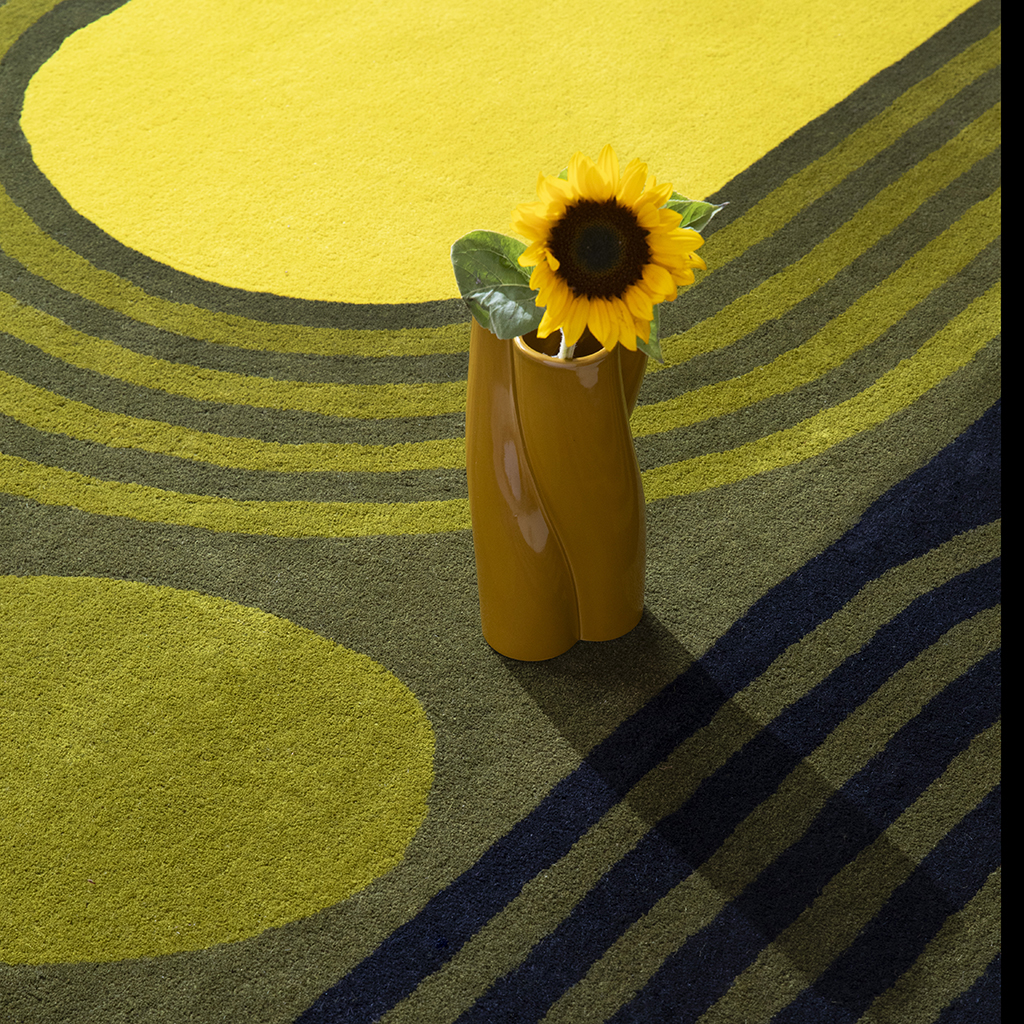Striped Tulip Seagrass Rug