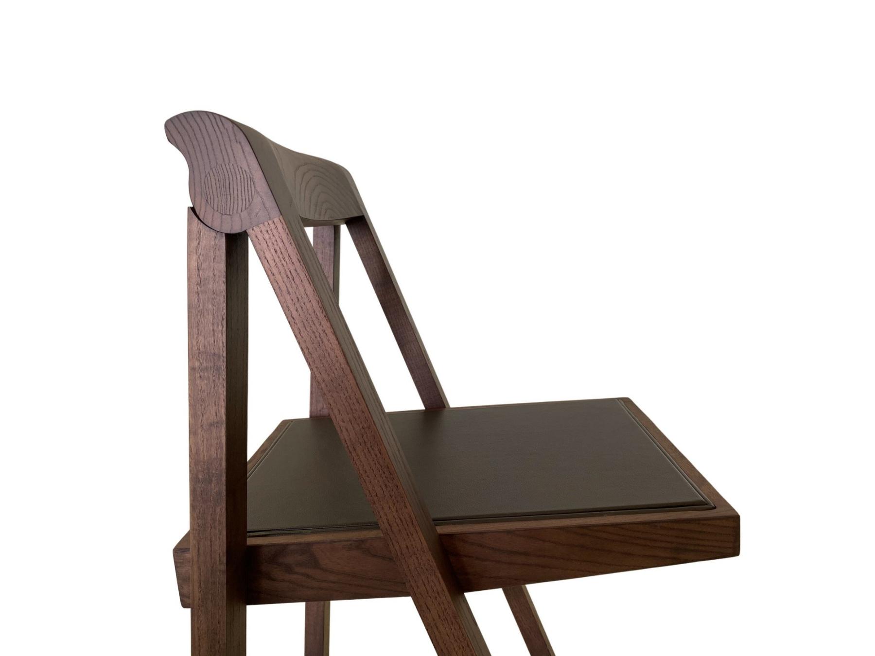 Ciak Dark Wood Folding Chair