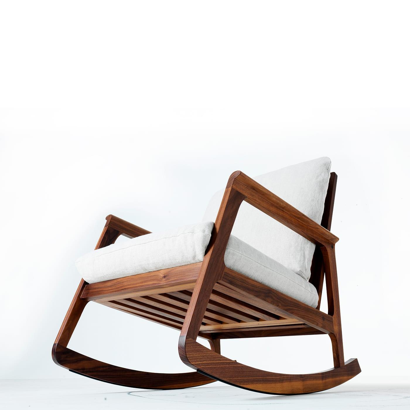 Momento Rocking Chair | Upholstery: Linen UNICO NF184 47