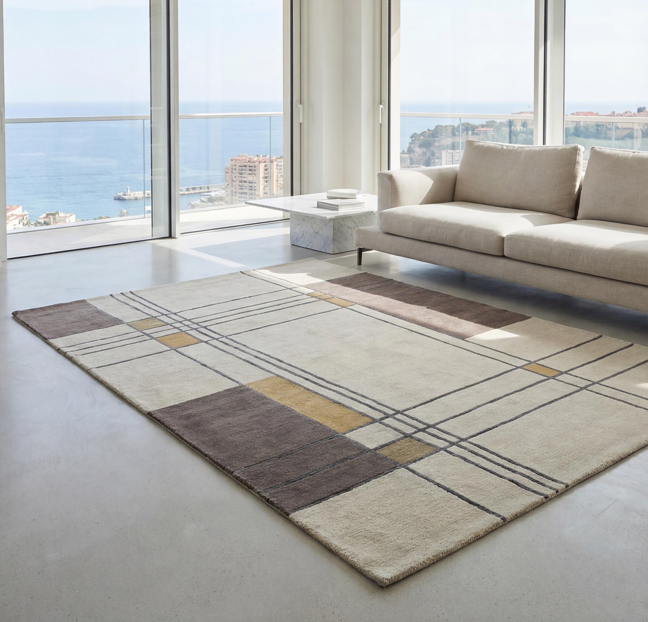 Measured Grid Artisan Handwoven Rug | Size: 350 × 450 cm